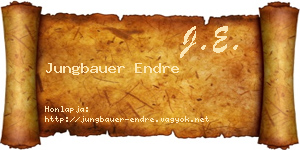 Jungbauer Endre névjegykártya